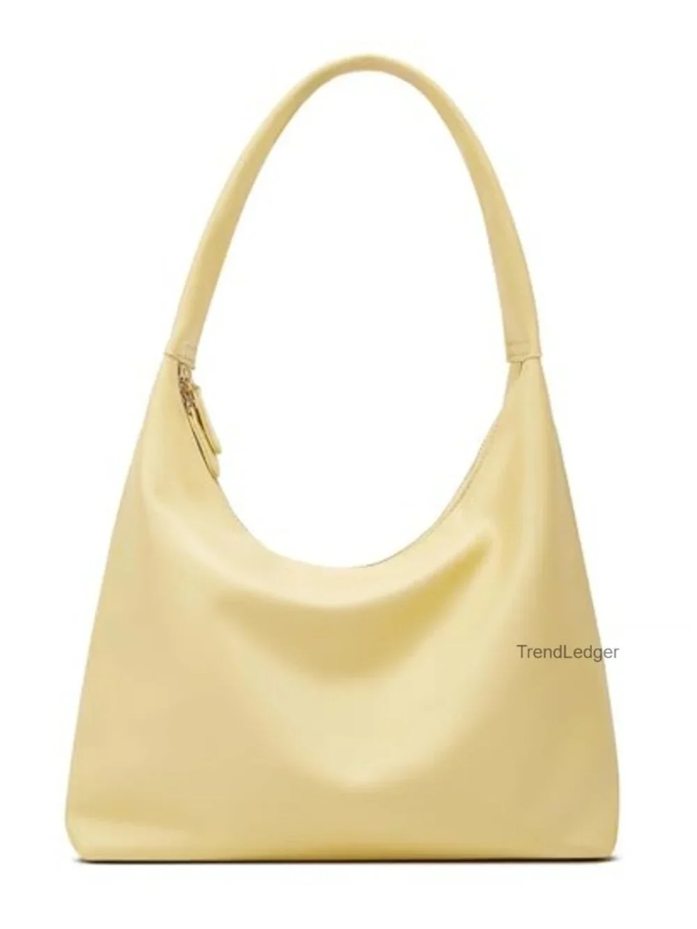 PU Leather Crescent Shoulder Bag Slouchy Hobo Tote Crossbody Purse